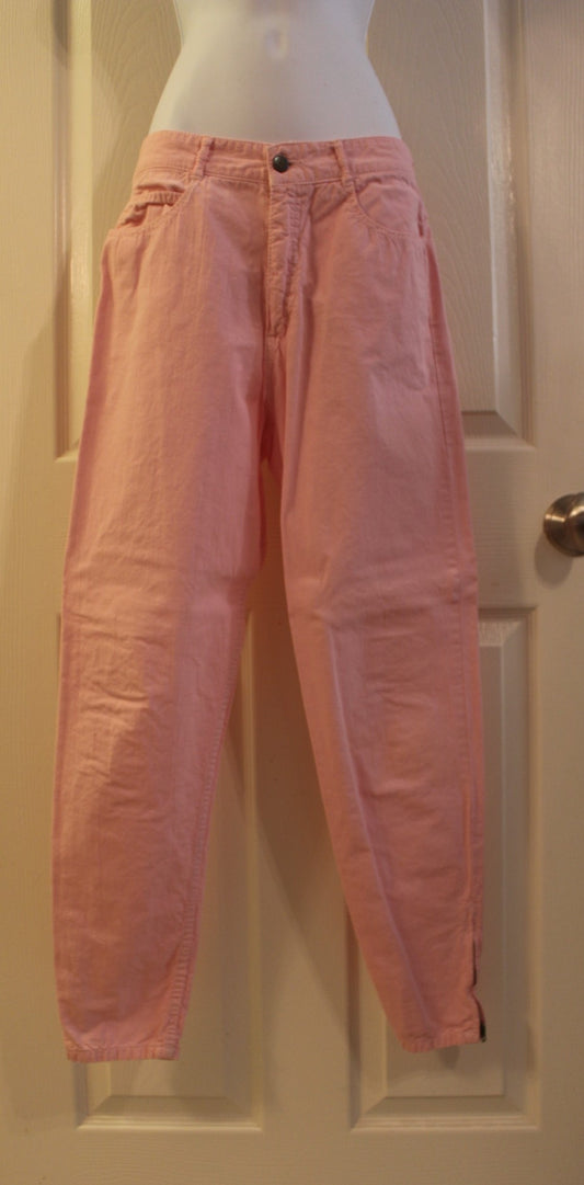 Vintage Guess USA Georges Marciano Taper RARE Pink Pants (SM), Size 30" Waist