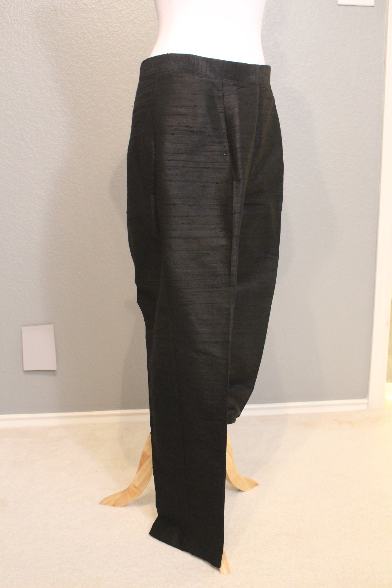 Black Silk Pants - Size 14