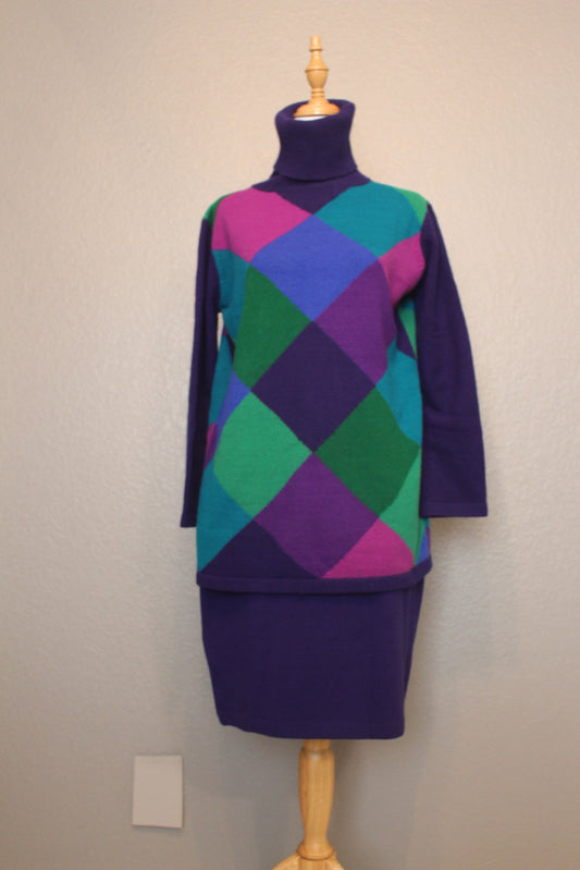 Adrienne Vittadini Turtleneck Sweater & Skirt