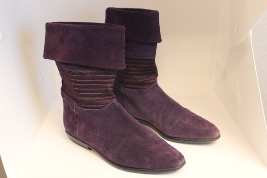 Purple Sueded Boots, Size 7