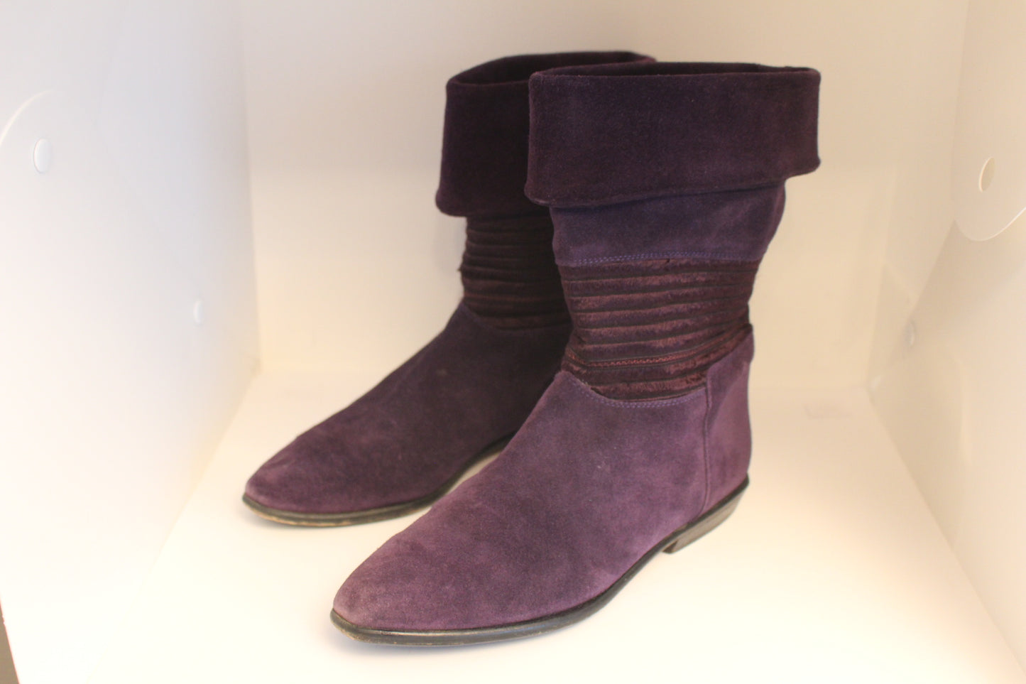 Purple Sueded Boots, Size 7