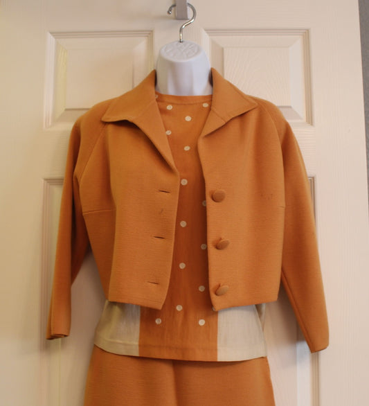 Suit - Jacket, Shirt and Skirt - Snazzy Wool and Cotton