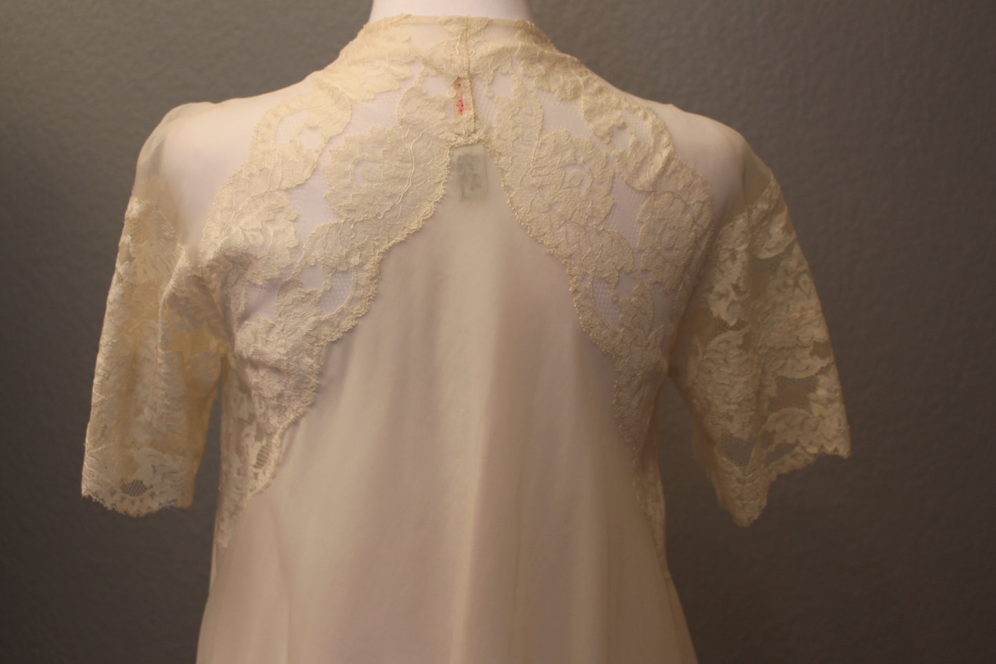 Negligee for Wedding Night, Lace, Beadded. Overlay Jacket and Gown