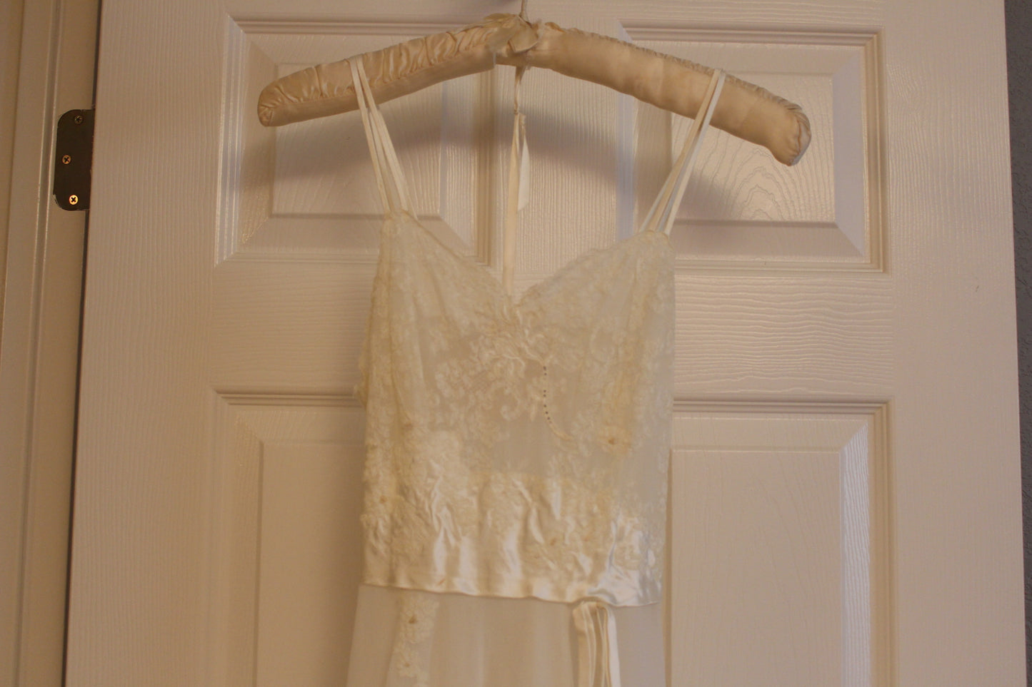 Negligee for Wedding Night, Lace, Beadded. Overlay Jacket and Gown