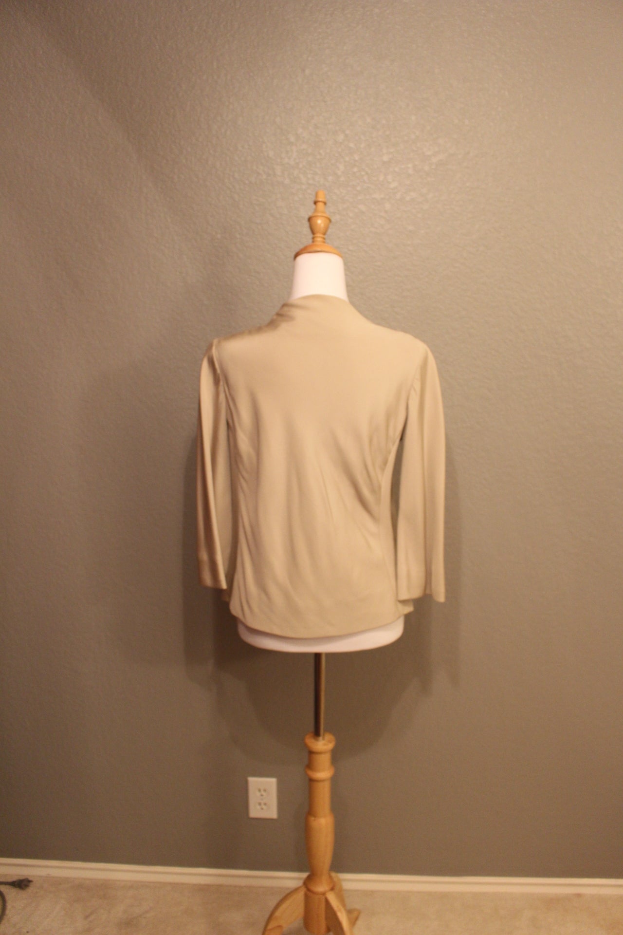 Sharp and Snazzy Light Gold Dress with Jacket