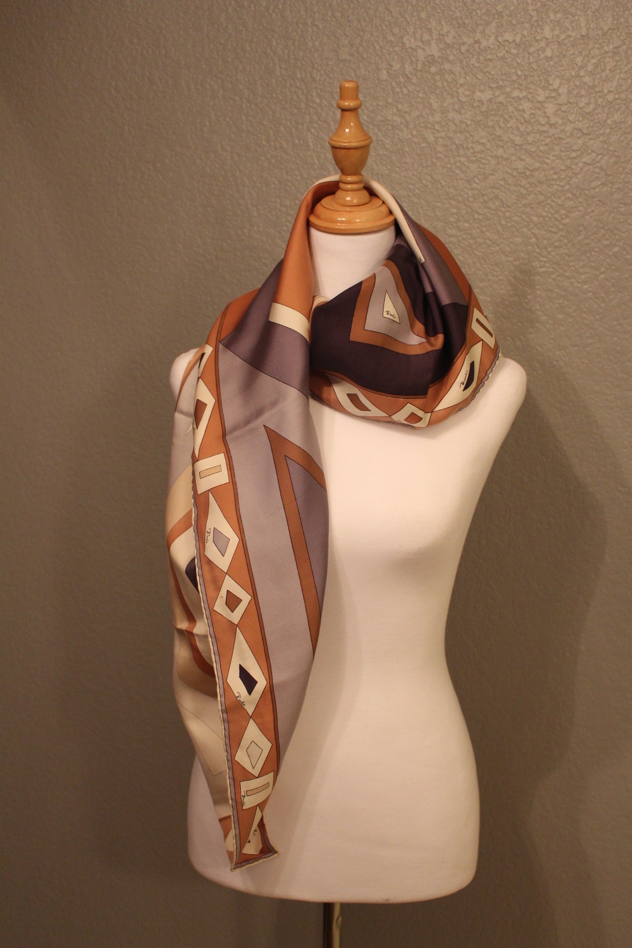 Pucci Designer Patterned, 100% rare Silk Vintage Scarf that can be worn may ways! Made in Italy.